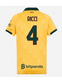Billige AC Milan Samuele Ricci #4 Tredjedrakt Dame 2025-26 Kortermet